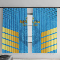 Custom Saint Lucia Cricket Window Curtain Go Beinspired