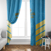 Custom Saint Lucia Cricket Window Curtain Go Beinspired