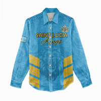 Custom Saint Lucia Cricket Women Casual Shirt Go Beinspired