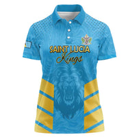 Custom Saint Lucia Cricket Women Polo Shirt Go Beinspired