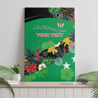 Custom St Kitts and Nevis Cricket Canvas Wall Art Tropical Flowers Jersey