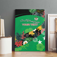 Custom St Kitts and Nevis Cricket Canvas Wall Art Tropical Flowers Jersey