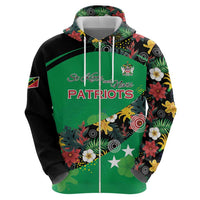 Custom St Kitts and Nevis Cricket Hoodie Tropical Flowers Jersey