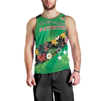 Custom St Kitts and Nevis Cricket Men Tank Top Tropical Flowers Jersey