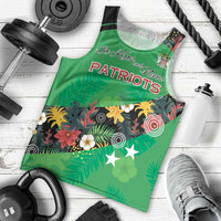 Custom St Kitts and Nevis Cricket Men Tank Top Tropical Flowers Jersey
