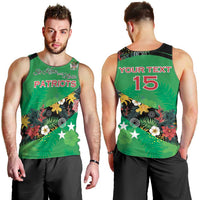 Custom St Kitts and Nevis Cricket Men Tank Top Tropical Flowers Jersey