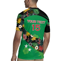 Custom St Kitts and Nevis Cricket Rugby Jersey Tropical Flowers Jersey