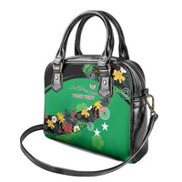 Custom St Kitts and Nevis Cricket Shoulder Handbag Tropical Flowers Jersey
