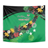 Custom St Kitts and Nevis Cricket Tapestry Tropical Flowers Jersey