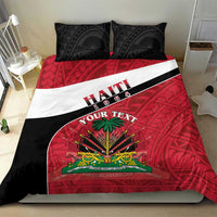 Personalized Haiti Bedding Set Flag 1964 Coat Of Arms - Polynesian Style - Wonder Print Shop