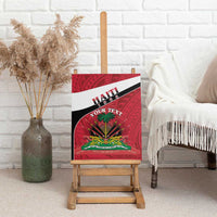 Personalized Haiti Canvas Wall Art Flag 1964 Coat Of Arms - Polynesian Style - Wonder Print Shop