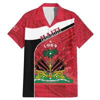 Personalized Haiti Family Matching Mermaid Dress and Hawaiian Shirt Flag 1964 Coat Of Arms - Polynesian Style - Wonder Print Shop