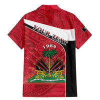 Personalized Haiti Family Matching Mermaid Dress and Hawaiian Shirt Flag 1964 Coat Of Arms - Polynesian Style - Wonder Print Shop