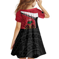 Personalized Haiti Family Matching Tank Maxi Dress and Hawaiian Shirt Flag 1964 Coat Of Arms - Polynesian Style - Wonder Print Shop