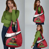 Personalized Haiti Grocery Bag Flag 1964 Coat Of Arms - Polynesian Style