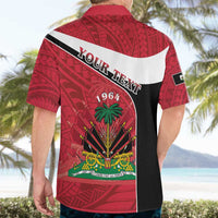 Personalized Haiti Hawaiian Shirt Flag 1964 Coat Of Arms - Polynesian Style - Wonder Print Shop