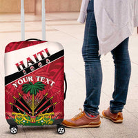 Personalized Haiti Luggage Cover Flag 1964 Coat Of Arms - Polynesian Style - Wonder Print Shop
