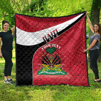 Personalized Haiti Quilt Flag 1964 Coat Of Arms - Polynesian Style - Wonder Print Shop