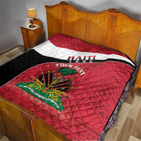 Personalized Haiti Quilt Flag 1964 Coat Of Arms - Polynesian Style - Wonder Print Shop