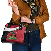 Personalized Haiti Shoulder Handbag Flag 1964 Coat Of Arms - Polynesian Style