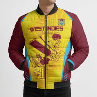 Custom West Indies Cricket Bomber Puffer Jacket Go Windies Go - Wonder Print Shop