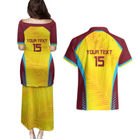 Custom West Indies Cricket Couples Matching Puletasi and Hawaiian Shirt Go Windies Go - Wonder Print Shop