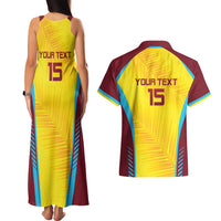Custom West Indies Cricket Couples Matching Tank Maxi Dress and Hawaiian Shirt Go Windies Go - Wonder Print Shop