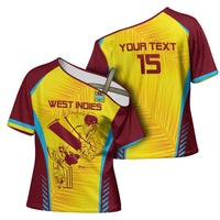Custom West Indies Cricket Cross Shoulder Shirt Go Windies Go - Wonder Print Shop