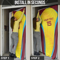 Custom West Indies Cricket Door Cover Go Windies Go - Wonder Print Shop