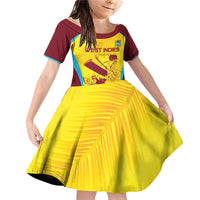Custom West Indies Cricket Family Matching Off Shoulder Short Dress and Hawaiian Shirt Go Windies Go - Wonder Print Shop