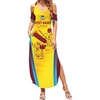 Custom West Indies Cricket Family Matching Summer Maxi Dress and Hawaiian Shirt Go Windies Go - Wonder Print Shop