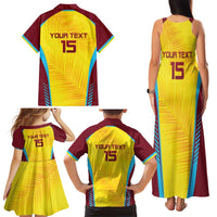 Custom West Indies Cricket Family Matching Tank Maxi Dress and Hawaiian Shirt Go Windies Go - Wonder Print Shop