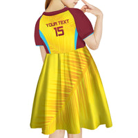 Custom West Indies Cricket Kid Short Sleeve Dress Go Windies Go - Wonder Print Shop