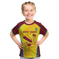 Custom West Indies Cricket Kid T Shirt Go Windies Go - Wonder Print Shop