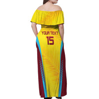 Custom West Indies Cricket Off Shoulder Maxi Dress Go Windies Go - Wonder Print Shop