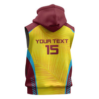 Custom West Indies Cricket Sleeveless Zip Hoodie Go Windies Go - Wonder Print Shop