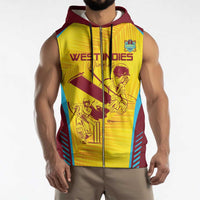 Custom West Indies Cricket Sleeveless Zip Hoodie Go Windies Go - Wonder Print Shop