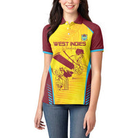 Custom West Indies Cricket Women Polo Shirt Go Windies Go - Wonder Print Shop