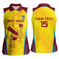 Custom West Indies Cricket Women Sleeveless Polo Shirt Go Windies Go - Wonder Print Shop