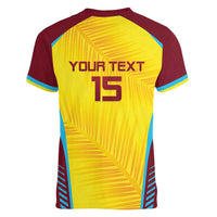 Custom West Indies Cricket Women V-Neck T-Shirt Go Windies Go - Wonder Print Shop