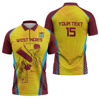 Custom West Indies Cricket Zipper Polo Shirt Go Windies Go - Wonder Print Shop