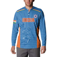 Custom India Cricket Button Sweatshirt Go Champions - Wonder Print Shop