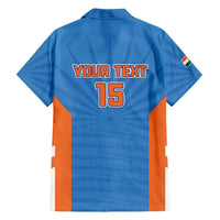 Custom India Cricket Family Matching Off Shoulder Short Dress and Hawaiian Shirt Go Champions - Wonder Print Shop