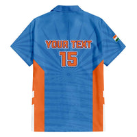 Custom India Cricket Family Matching Short Sleeve Bodycon Dress and Hawaiian Shirt Go Champions - Wonder Print Shop