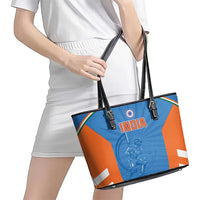 India Cricket Leather Tote Bag Go Champions - Wonder Print Shop
