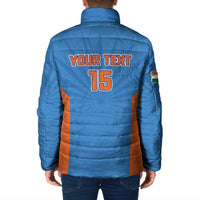 Custom India Cricket Padded Jacket Go Champions - Wonder Print Shop