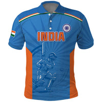 Custom India Cricket Polo Shirt Go Champions - Wonder Print Shop