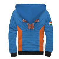 Custom India Cricket Sherpa Hoodie Go Champions - Wonder Print Shop
