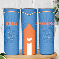 Custom India Cricket Skinny Tumbler Go Champions - Wonder Print Shop