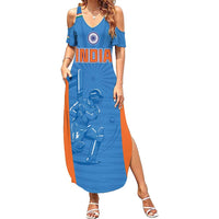 Custom India Cricket Summer Maxi Dress Go Champions - Wonder Print Shop